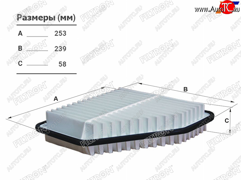 1 099 р. Фильтр воздушный FILTRON Toyota Camry XV40 дорестайлинг (2006-2008)  с доставкой в г. Калуга