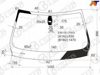 Стекло лобовое (Датчик дождя) XYG BMW 3 серия E91 универсал дорестайлинг (2004-2008)