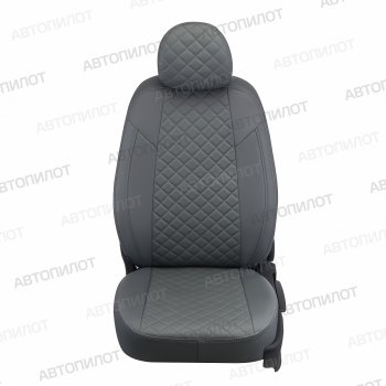 13 999 р. Чехлы сидений (экокожа, 40/60, подлок) Автопилот Ромб  Audi A4  B8 (2007-2015) (серый)  с доставкой в г. Калуга. Увеличить фотографию 4