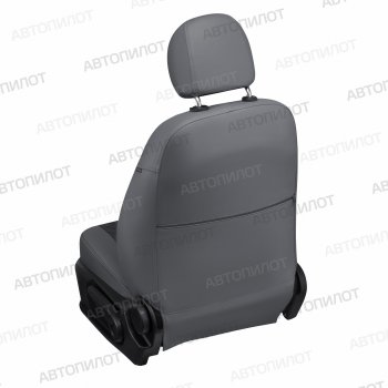 13 999 р. Чехлы сидений (экокожа, 40/60, подлок) Автопилот Ромб  Audi A4  B8 (2007-2015) (серый/черный)  с доставкой в г. Калуга. Увеличить фотографию 3