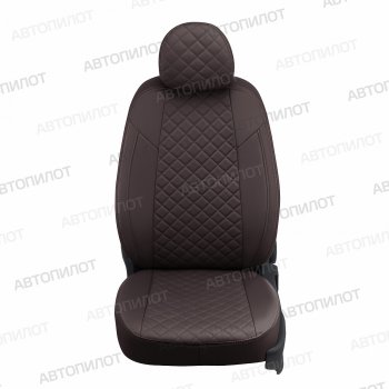 13 999 р. Чехлы сидений (экокожа, 40/60, подлок) Автопилот Ромб  Audi A4  B8 (2007-2015) (шоколад)  с доставкой в г. Калуга. Увеличить фотографию 3