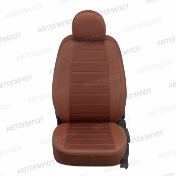 13 449 р. Чехлы сидений (экокожа/алькантара, 40/60, подлок) Автопилот  Audi A4  B8 (2007-2015) (коричневый)  с доставкой в г. Калуга. Увеличить фотографию 4