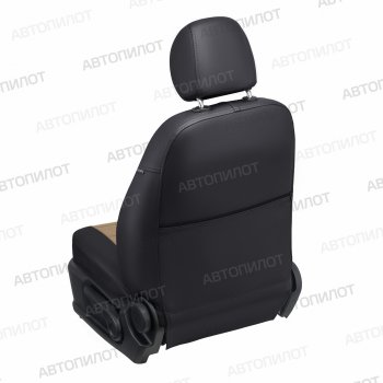 13 449 р. Чехлы сидений (экокожа) Автопилот  Audi A5  8T (2007-2016) (черный/темно-бежевый)  с доставкой в г. Калуга. Увеличить фотографию 4