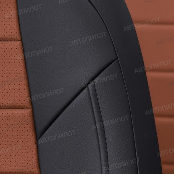 7 499 р. Чехлы сидений (экокожа) Автопилот  Audi A5  8T (2007-2016) (черный/коричневый)  с доставкой в г. Калуга. Увеличить фотографию 8
