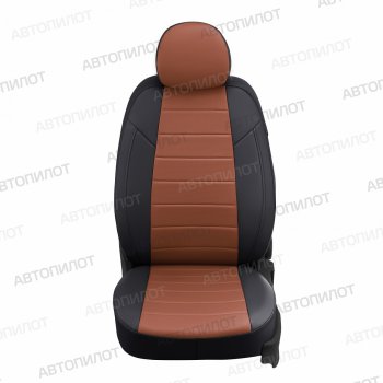 7 499 р. Чехлы сидений (экокожа) Автопилот  Audi A5  8T (2007-2016) (черный/коричневый)  с доставкой в г. Калуга. Увеличить фотографию 3