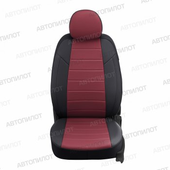 13 449 р. Чехлы сидений (экокожа) Автопилот  Audi A5  8T (2007-2016) (черный/бордовый)  с доставкой в г. Калуга. Увеличить фотографию 2