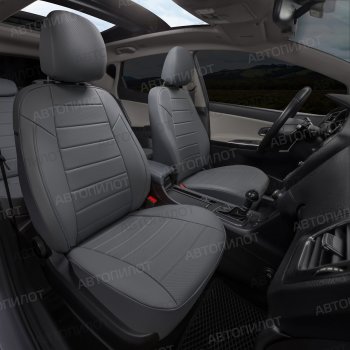 13 449 р. Чехлы сидений (экокожа) Автопилот  Audi A5  8T (2007-2016) (серый)  с доставкой в г. Калуга. Увеличить фотографию 6