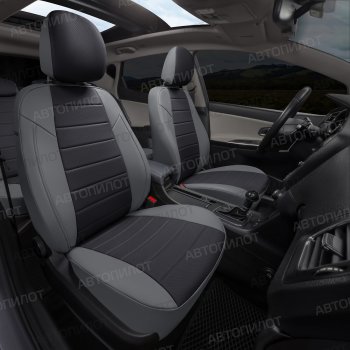 13 449 р. Чехлы сидений (экокожа) Автопилот  Audi A5  8T (2007-2016) (серый/черный)  с доставкой в г. Калуга. Увеличить фотографию 8