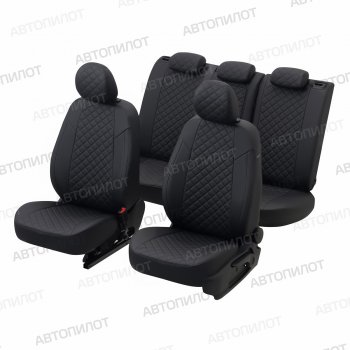 13 999 р. Чехлы сидений (экокожа) Автопилот Ромб  Audi A5  8T (2007-2016) (черный)  с доставкой в г. Калуга. Увеличить фотографию 5