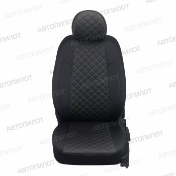 13 999 р. Чехлы сидений (экокожа) Автопилот Ромб  Audi A5  8T (2007-2016) (черный)  с доставкой в г. Калуга. Увеличить фотографию 4