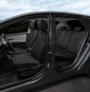 13 999 р. Чехлы сидений (экокожа) Автопилот Ромб  Audi A5  8T (2007-2016) (черный)  с доставкой в г. Калуга. Увеличить фотографию 7