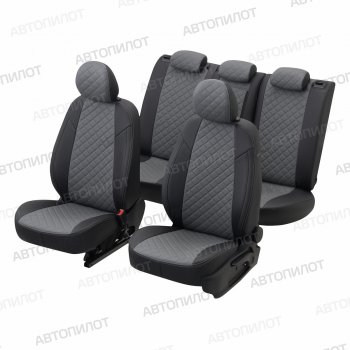 13 999 р. Чехлы сидений (экокожа) Автопилот Ромб  Audi A5  8T (2007-2016) (черный/серый)  с доставкой в г. Калуга. Увеличить фотографию 6