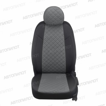 13 999 р. Чехлы сидений (экокожа) Автопилот Ромб  Audi A5  8T (2007-2016) (черный/серый)  с доставкой в г. Калуга. Увеличить фотографию 3