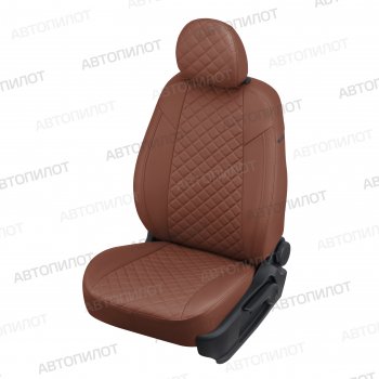 13 999 р. Чехлы сидений (экокожа) Автопилот Ромб  Audi A5  8T (2007-2016) (коричневый)  с доставкой в г. Калуга. Увеличить фотографию 1