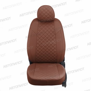 13 999 р. Чехлы сидений (экокожа) Автопилот Ромб  Audi A5  8T (2007-2016) (коричневый)  с доставкой в г. Калуга. Увеличить фотографию 4