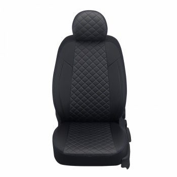 13 999 р. Чехлы сидений (экокожа) Автопилот Ромб  Audi A5  8T (2007-2016) (черный/синяя строчка)  с доставкой в г. Калуга. Увеличить фотографию 4