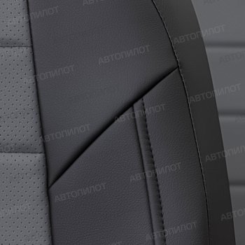 13 449 р. Копируемое: Чехлы сидений (экокожа, 40/60, подлок) Автопилот  Audi A6  C5 (1997-2004) (черный/серый)  с доставкой в г. Калуга. Увеличить фотографию 5
