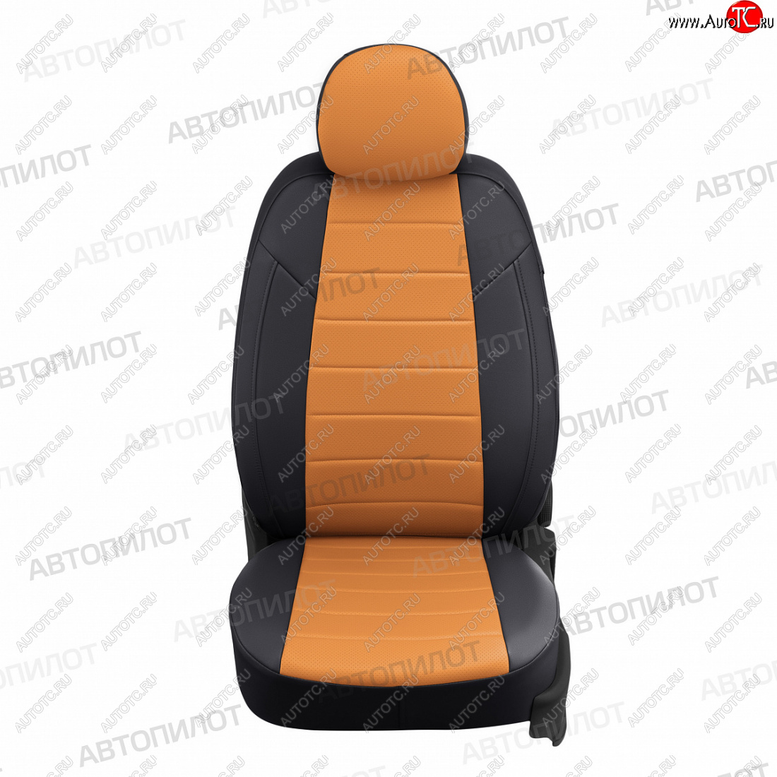 13 449 р. Чехлы сидений (экокожа, 40/60, подлок) Автопилот  Audi A6  C5 (1997-2004) (черный/оранж)  с доставкой в г. Калуга