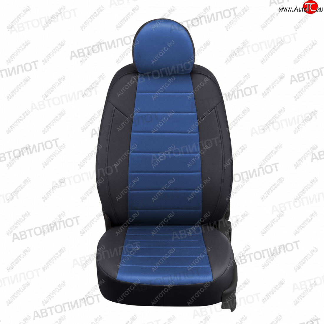 13 449 р. Чехлы сидений (экокожа/алькантара, 40/60, подлок) Автопилот  Audi A6  C5 (1997-2004) (черный/синий)  с доставкой в г. Калуга