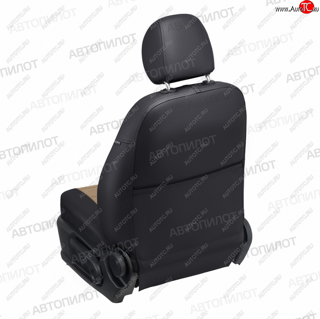 13 449 р. Чехлы сидений (экокожа) Автопилот  Audi A6  C7 (2010-2018) (черный/темно-бежевый)  с доставкой в г. Калуга