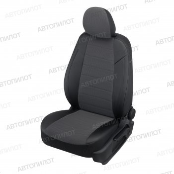 Чехлы сидений (экокожа/велюр) Автопилот Audi A6 C7 рестайлинг, седан (2014-2018)  (черный/федерер)