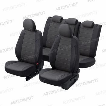 7 499 р. Чехлы сидений (экокожа, 40/60) Автопилот  Audi Q3  8U (2011-2018) (черный/темно-серый)  с доставкой в г. Калуга. Увеличить фотографию 4