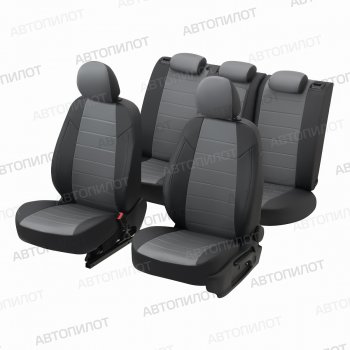 7 249 р. Чехлы сидений (экокожа/алькантара, 40/60) Автопилот  Audi Q3  8U (2011-2018) (черный/серый)  с доставкой в г. Калуга. Увеличить фотографию 5