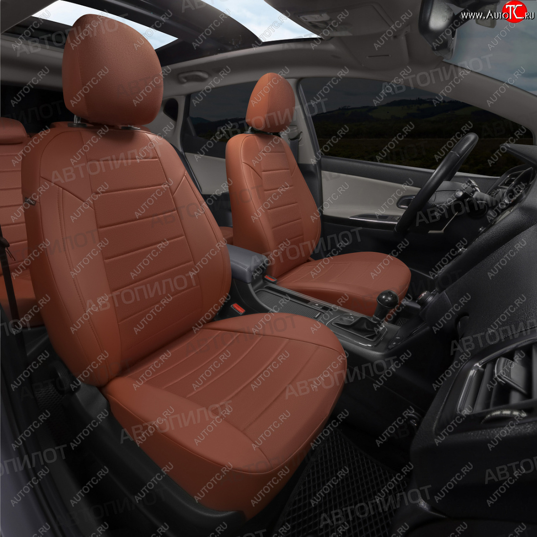 13 449 р. Чехлы сидений (экокожа/алькантара, S-Line) Автопилот  Audi Q5  8R (2008-2017) (коричневый)  с доставкой в г. Калуга