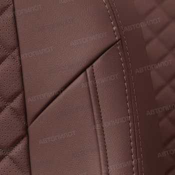 7 799 р. Чехлы сидений (экокожа) Алькантара Ромб  BMW 1 серия  F20 (2012-2020) (темно-коричневый)  с доставкой в г. Калуга. Увеличить фотографию 2