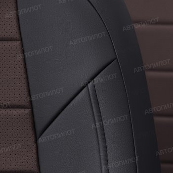 13 449 р. Чехлы сидений (экокожа, 40/60, спорт-сиденья) Автопилот  BMW 3 серия  E90 (2004-2012) (черный/шоколад)  с доставкой в г. Калуга. Увеличить фотографию 2