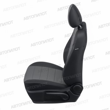 13 449 р. Чехлы сидений (экокожа) Автопилот  Changan CS35 Plus (2018-2024) (черный/серый)  с доставкой в г. Калуга. Увеличить фотографию 2