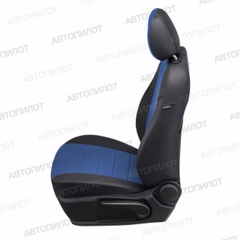 13 449 р. Чехлы сидений (экокожа) Автопилот  Changan CS35 Plus (2018-2024) (черный/синий)  с доставкой в г. Калуга. Увеличить фотографию 4