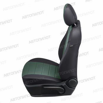 13 449 р. Чехлы сидений (экокожа) Автопилот  Changan CS35 Plus (2018-2024) (черный/зеленый)  с доставкой в г. Калуга. Увеличить фотографию 3
