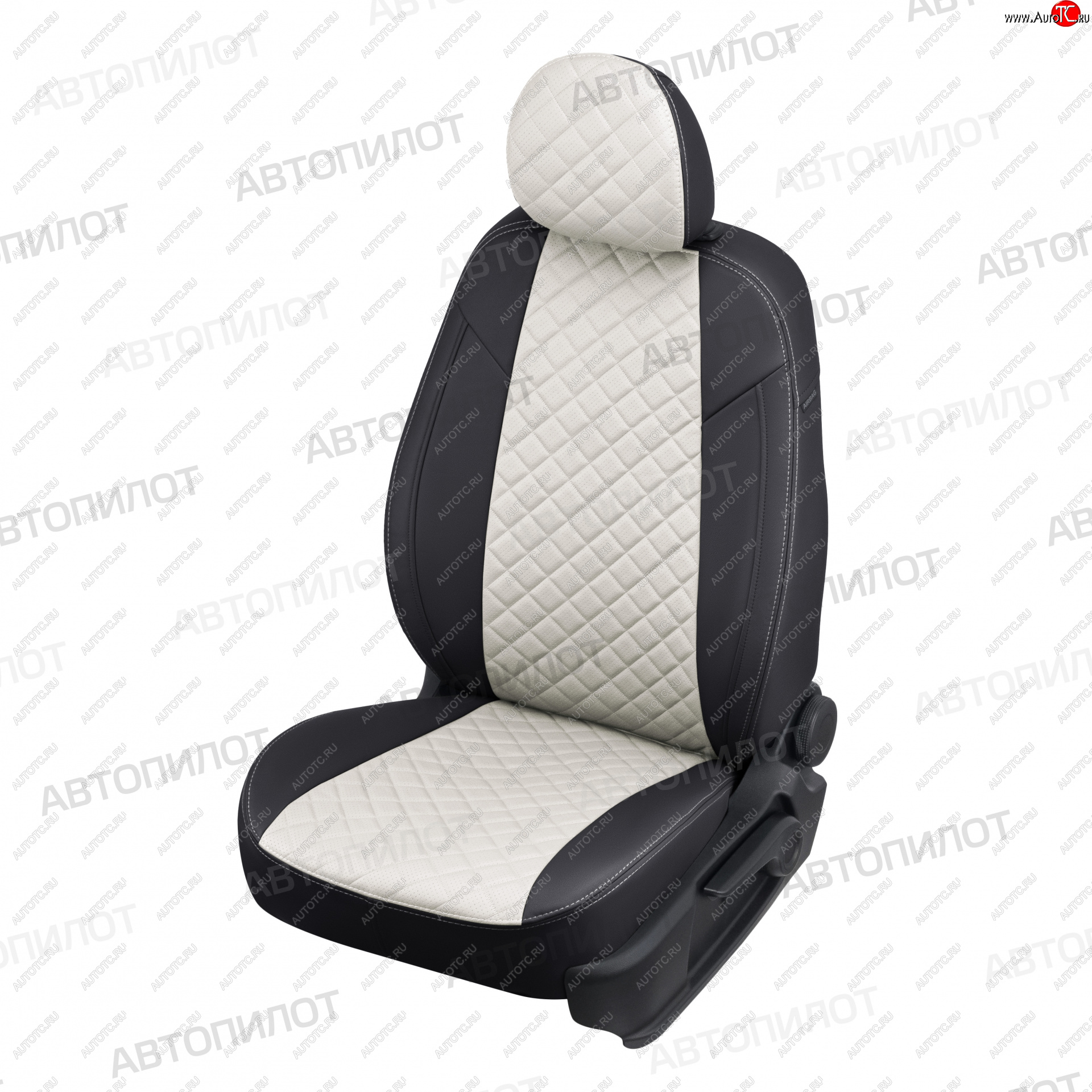 13 999 р. Чехлы сидений (экокожа) Автопилот Ромб  Changan CS35 Plus (2018-2024) (черный/белый)  с доставкой в г. Калуга