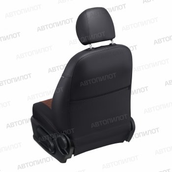 13 999 р. Чехлы сидений (экокожа) Автопилот Ромб  Changan CS35 Plus (2018-2024) (черный/темно-коричневый)  с доставкой в г. Калуга. Увеличить фотографию 4