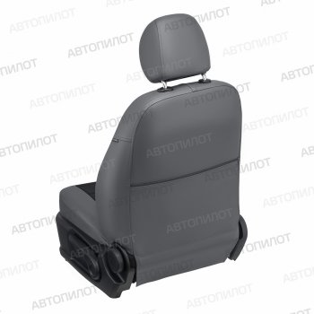 13 449 р. Чехлы сидений (экокожа) Автопилот  Chevrolet Aveo  T300 (2011-2015) (серый/черный)  с доставкой в г. Калуга. Увеличить фотографию 4