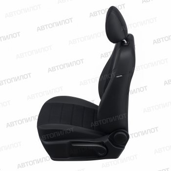 7 249 р. Чехлы сидений (экокожа/алькантара) Автопилот  Chevrolet Aveo  T300 (2011-2015) (черный)  с доставкой в г. Калуга. Увеличить фотографию 3