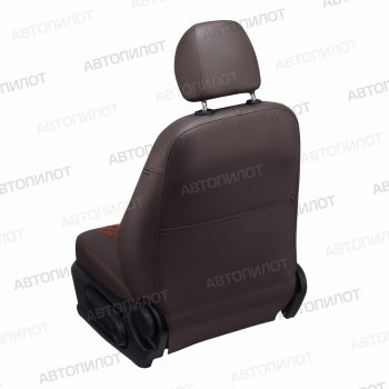13 999 р. Чехлы сидений (экокожа/алькантара) Автопилот Ромб  Chevrolet Aveo  T300 (2011-2015) (шоколад)  с доставкой в г. Калуга. Увеличить фотографию 3