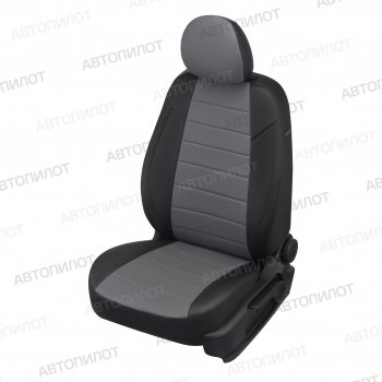7 249 р. Чехлы сидений (экокожа) Автопилот  Chevrolet Malibu  9 (2016-2024) (черный/серый)  с доставкой в г. Калуга. Увеличить фотографию 1