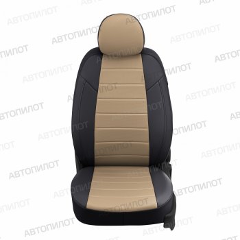 7 499 р. Чехлы сидений (экокожа) Автопилот  Chevrolet Malibu  9 (2016-2024) (черный/темно-бежевый)  с доставкой в г. Калуга. Увеличить фотографию 4