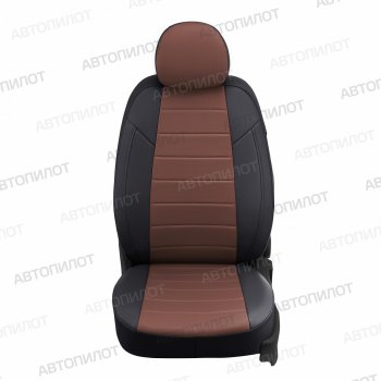 13 449 р. Чехлы сидений (экокожа) Автопилот  Chevrolet Malibu  9 (2016-2024) (черный/темно-коричневый)  с доставкой в г. Калуга. Увеличить фотографию 3