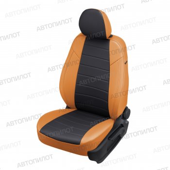 13 449 р. Чехлы сидений (экокожа) Автопилот  Chevrolet Malibu  9 (2016-2024) (оранж/черный)  с доставкой в г. Калуга. Увеличить фотографию 1