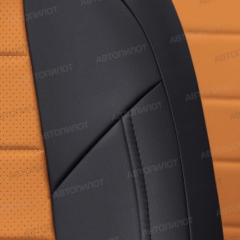 13 449 р. Чехлы сидений (экокожа, простая пасс. спинка) Автопилот  Chevrolet Orlando (2011-2018) (черный/оранж)  с доставкой в г. Калуга. Увеличить фотографию 2