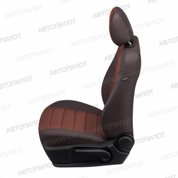 13 449 р. Чехлы сидений (экокожа/алькантара, сплошн.) Автопилот  CITROEN C-elysee ( дорестайлинг,  рестайлинг) (2012-2024), Peugeot 301 (2012-2024) (шоколад)  с доставкой в г. Калуга. Увеличить фотографию 5