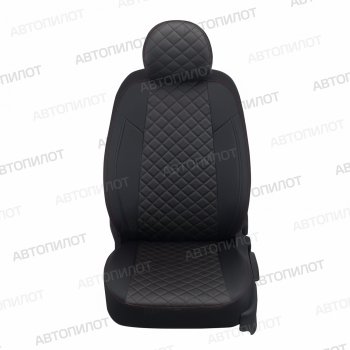 13 999 р. Чехлы сидений (экокожа) Автопилот Ромб  FAW Besturn X80 (2014-2019) (черный/красная строчка)  с доставкой в г. Калуга. Увеличить фотографию 5