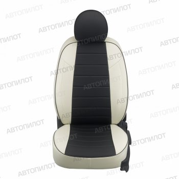 13 449 р. Чехлы сидений (экокожа) Автопилот  FAW Besturn X80 (2017-2024) (белый/черный)  с доставкой в г. Калуга. Увеличить фотографию 3