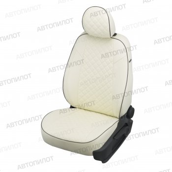 13 999 р. Чехлы сидений (экокожа) Автопилот Ромб  FAW Besturn X80 (2017-2024) (белый)  с доставкой в г. Калуга. Увеличить фотографию 1