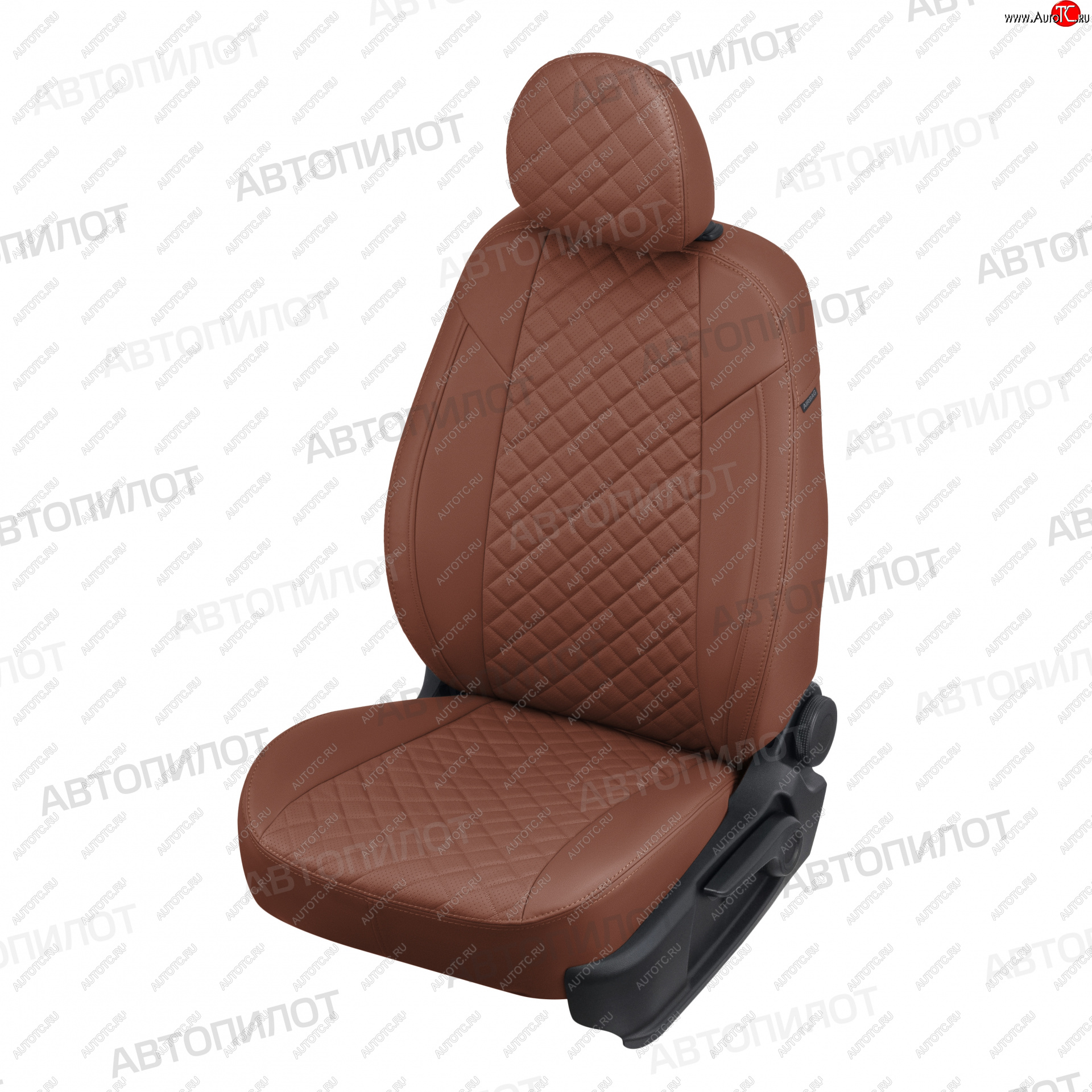 13 999 р. Чехлы сидений (экокожа) Автопилот Ромб  FAW Besturn X80 (2017-2024) (коричневый)  с доставкой в г. Калуга