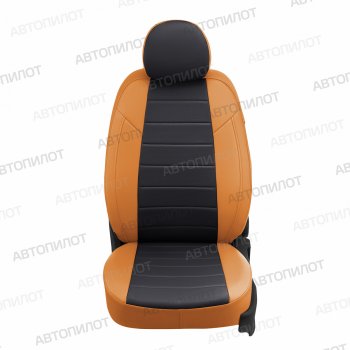 13 449 р. Чехлы сидений (экокожа, Classic-40/60, прост. подг.) Автопилот  Fiat Albea  170 (2002-2012) (оранж/черный)  с доставкой в г. Калуга. Увеличить фотографию 5
