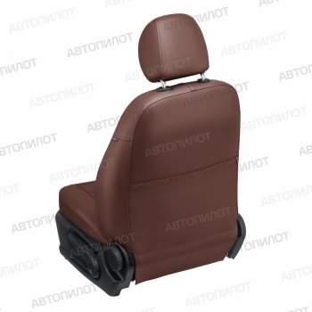 13 449 р. Чехлы сидений (экокожа, Comfort-40/60, Г-подг.) Автопилот  Fiat Albea  170 (2002-2012) (темно-коричневый)  с доставкой в г. Калуга. Увеличить фотографию 5